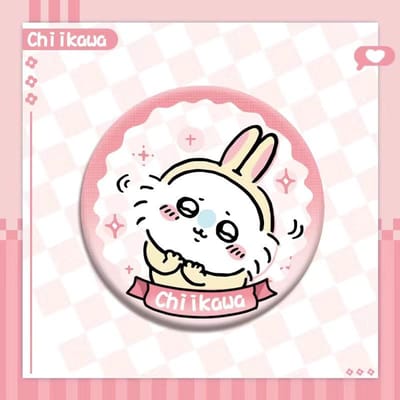 Chiikawa Jii Badge Pack d'Émoticônes Usachi Hachiware Série de Dessins Animés Mignonne Produit Dérivé HD Fer-Blanc Barres Laser Cadeau pour Ami