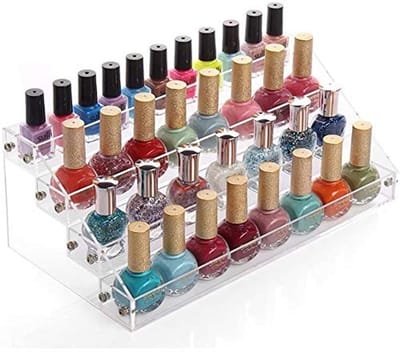 Dailygoods- Nagellak-organizer 4 niveaus - Transparant - Acryl - Make-up rack - Organizer - Duurzaam materiaal - Nagellakrek