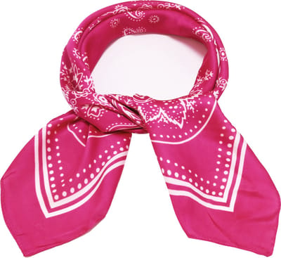 Emilie Scarves - sjaal - fuchsiaroze - paisley print - bandana satijn vierkant