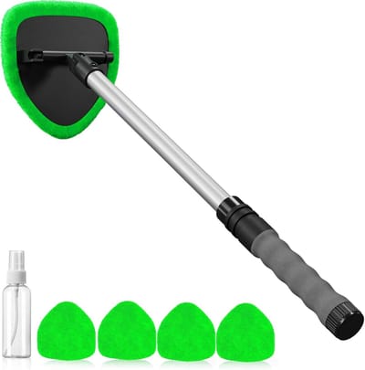 Raamwisser - Raamwasser - Raamtrekker - （30-47.5cm） Verlengbaar - Raamwisser Auto - Microvezeldoek - Anti Condens - Wisser voor Condens op Ruiten / Ramen