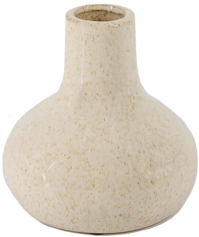 HomeBound by KY | Aardewerk vaasje beige | bloemenvaasje