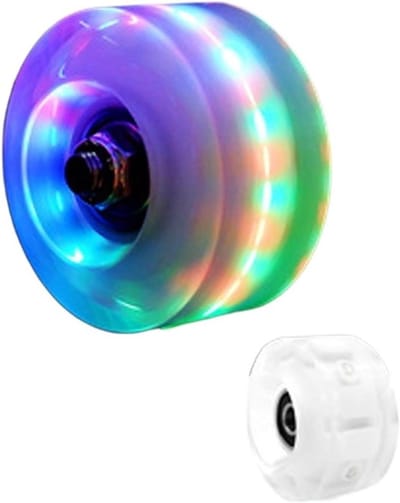Rolschaatswielen Set - Lichtgevende Wielen - Nachtelijk Skaten - Ingebouwde Lampen - 54x32mm - Wit