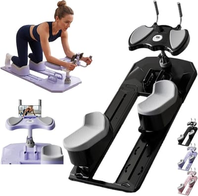Rugtrainer - Core Trainer - Rug Oefeningen - 3 standen verstelbaar - 120 x 38 x 38 cm - Zwart