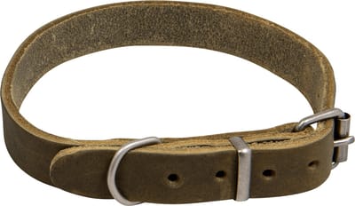 Animal Boulevard Ab30146 - Hals- En Leibanden - Hond - Ab Country Leather Halsband Olijf-18mmx30-41cm - Maat: 18mmx30-41cm - 199870
