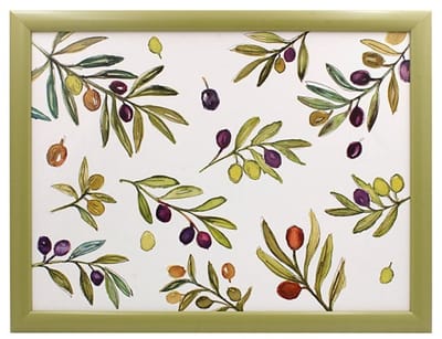 Schootkussen -laptray olijf -44 x 34 x 6 cm met pepermuntdoosje