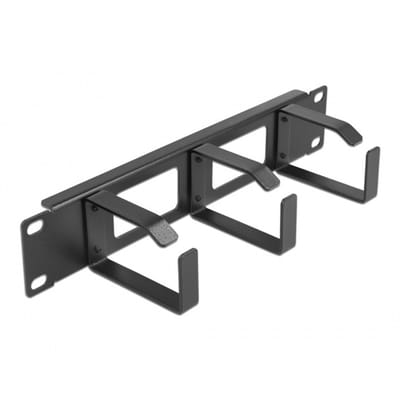 10 inch doorvoerpaneel met 3 kabelogen | 1U | zwart