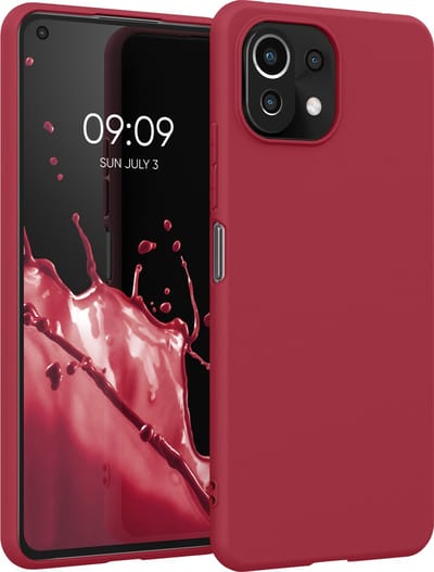 kwmobile telefoonhoesje geschikt voor Xiaomi 11 Lite (5G) NE / Mi 11 Lite (5G) - Hoesje voor smartphone - Back cover in kersrood