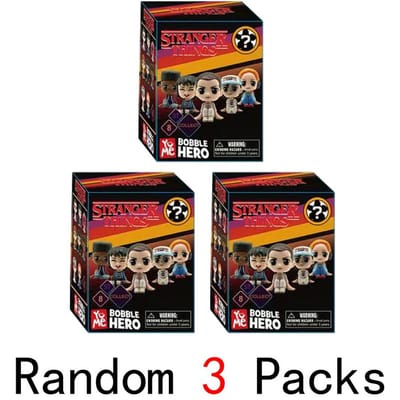 8 Stuks/Set Sleutelhanger Figuur Stijl Pop Eleven Monster Vleesetende Plant Strangered Things Doos Anime Figuren Collectie black