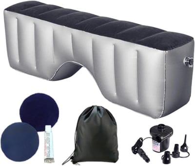 Opblaasbaar Matras - Luchtbed Auto - Reizen en Kamperen - Universeel Geschikt - 367 x 27 x 128 cm - Zwart