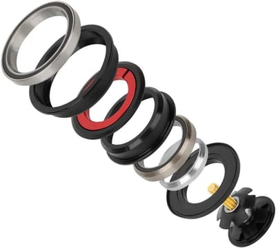 Aluminium Fiets Voorvork met Getaperde Buis, 44/55mm Hoofdset Lager Expander voor Rechte Buis, Fietsaccessoire voor Verbeterde Stabiliteit en Prestaties