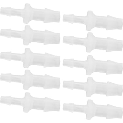10 stuks Slangtuit Verkleiner Fitting PP Aquarium Luchtpomp Adapter voor Siliconen Slang Verbinding 4.87.9 white