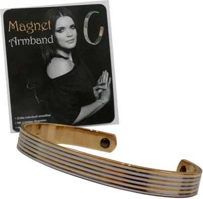 Stolz - Magneet Armband Bicolor - 2 Magneten 1400 Gauss
