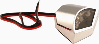 één plaatverlichting voor auto 3 led 12v chroom nieuw