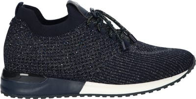 La Strada Sneaker Donkerblauw Knitted - Damesschoenen - Maat - 36