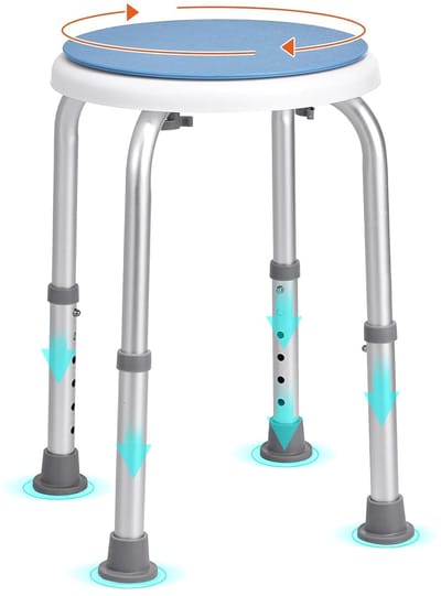 ACEP Douchekruk - Douchekruk - Wit- Tot 150KG - 360° Draaibaar - Douche stoel - Kruk - Anti slip - 50,5 × 32 × 50,5 cm (d × b × h)