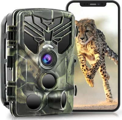 Wildcamera met WiFi - Natuurcamera Trailcam - Dieren Observeren - Snelle Activering 0.2s - 4K 36MP - Groen
