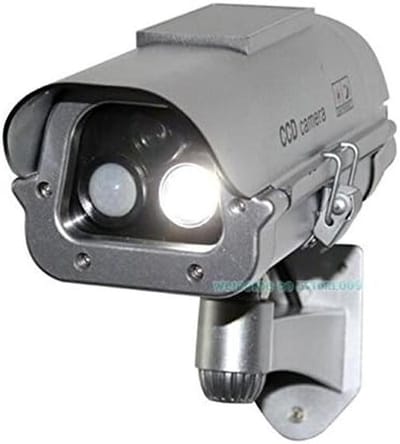 Dummy Camera - Beveiligingscamera Nep - Huis Beveiligen - Zonne Energie Knipperlicht - Zilver