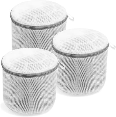 Set van 3 Wasnetten voor de Wasmachine met Rits, Ideaal voor Schoenen, Ondergoed en Fijne Was, 17 x 15 cm