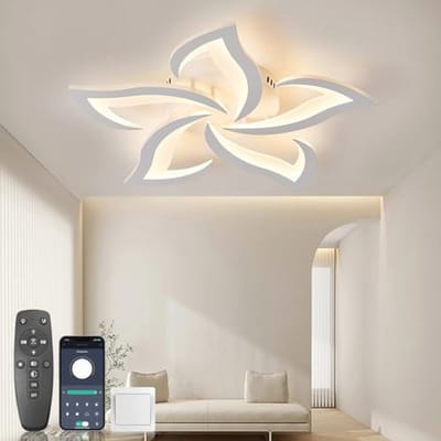 Moderne Dimbare LED Plafondlamp met Afstandsbediening en App Bediening voor Woonkamer, Eettafel en Slaapkamer