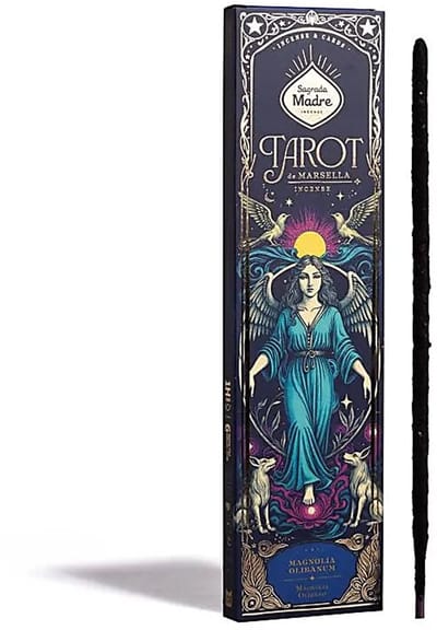 Sagrada Madre wierook - tarot de marseille - magnolia frankincense - 2 grote arcana tarotkaarten - 1 doosje 6 stokjes
