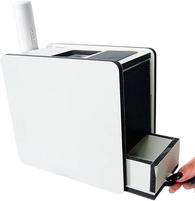 Elektrische Voedermolen - Zaadscheider - Vogelvoer Bereiden - Met Ventilator - 20 x 10 x 16 cm - Zilver