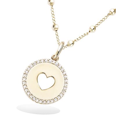CHIVAL - Ketting 18K Verguld Goud " Open Hart" – Hanger, Liefde, Luxe, Hypoallergeen, Perfect Cadeau voor Haar, Hartje, Zirkonia, Elegant, Geschenkverpakking, Valentijn, Moederdag