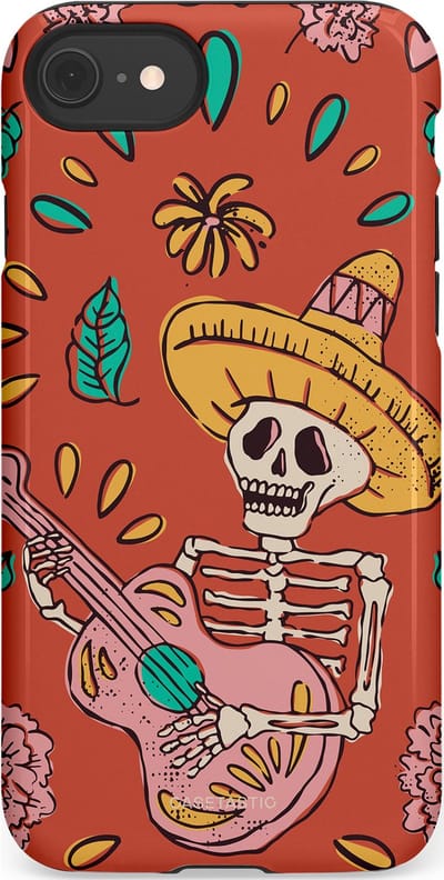 Casetastic hoesje geschikt voor Apple iPhone SE / Apple iPhone 7 / Apple iPhone 8 - Dubbellaagse bescherming - Muziekbot - Fashion Case - Terracotta Taupe