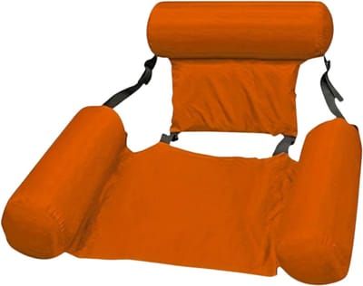 Nivard Luxe Waterhangmat - Luchtbed Zwembad - Luchtmatras Opblaasbaar - Water Hangmat - Aqua Lounge - Oranje