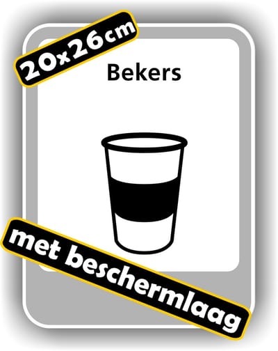 Jerma - Plastic Bekers - Recycling - Sticker - 20 x 26 cm - Vinyl - Weerbestendig - Zelfklevend
