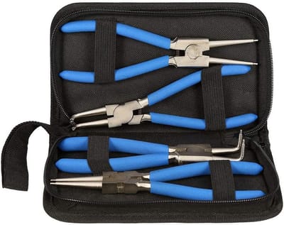 4-Delige Borgveertang Set - 7 Inch Professioneel Klemring Tangenset met Opbergtas