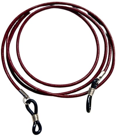 2 Love it Wijnrood – Brillenkoordje - Leer - ca. 75 cm - Wijn rood