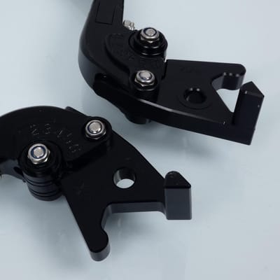 Levier frein droit Sifam pour Scooter Suzuki 125 Uh Burgman 2002 à 2004 alu CNC noir / paire Neuf