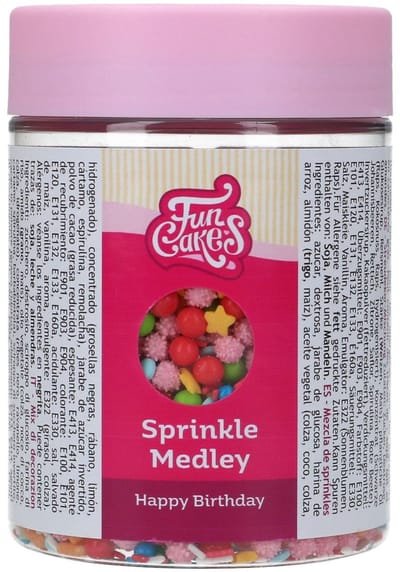 FunCakes Sprinkle Medley - Happy Birthday - 180g - Eetbare Taartdecoratie