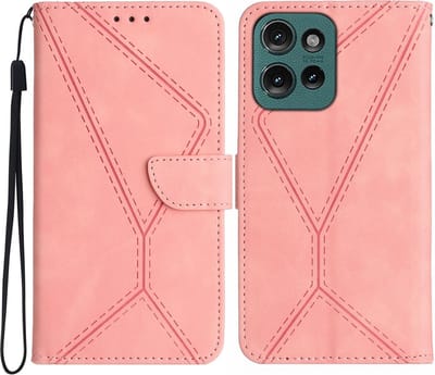 Coverup Hoesje - Geschikt voor Motorola Edge 50 Neo Hoesje - Coverup Book Case - Roze