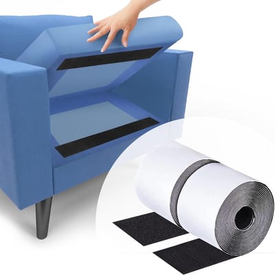 BOTC Klittenband zelfklevend - Dubbelzijdig - Set van 2 stuks - 10 x 500cm Ultra sterk - Klittenband rol - Zwart