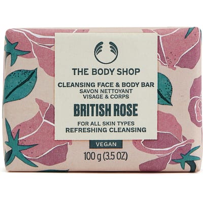 The Body Shop British Rose Cleansing Face & Body Bar 100 g