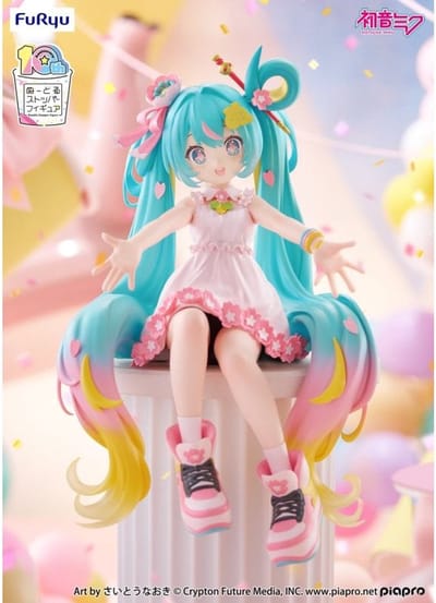 Furyu Hatsune Miku Noodle Stopper PVC Statue Hatsune Miku 10th Anniversary 14 cm Beeld