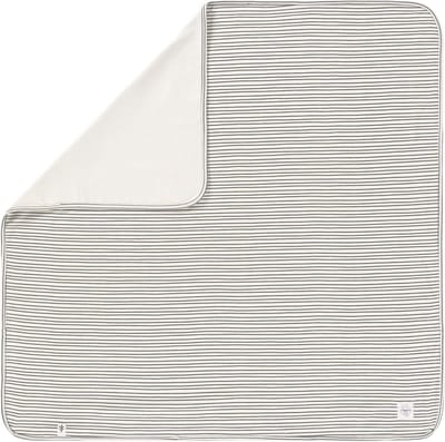 Baby Dekentje - Zachte omslagdoek - Knuffelen en slapen - GOTS gecertificeerd katoen - 80 x 80 cm - Gestreept grijs
