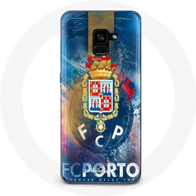 Coque - Maniacase - Samsung Galaxy A5 2018 - Souple - Porto fond bleu - Protection décorative noir