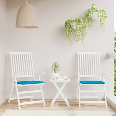 vidaXL - Tuinstoelkussens - 2 - st - 50x50x3 - cm - stof - blauw