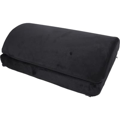 Repose-pieds ergonomique noir en mousse à mémoire de forme, demi-cylindre, réglable en hauteur et à rebond élevé