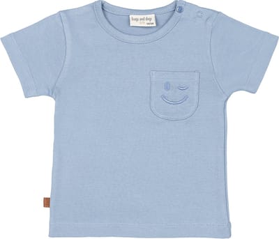 Frogs and Dogs - T-shirt Smile | Forever Blue - Katoen - Maat 62