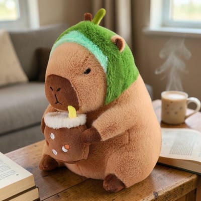 Klikkopers® - Capybara Knuffel 20cm - Zachte Pluche Capibara Knuffeldier - Schattig Dieren Speelgoed voor Kinderen