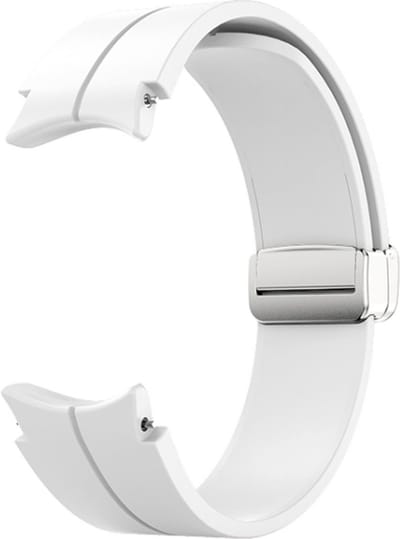 Siliconen bandje - geschikt voor Samsung Galaxy Watch 7 / Watch FE / Watch 6 / Watch 6 Classic / Watch 5 / Watch 5 Pro / Watch 4 / Watch 4 Classic - wit