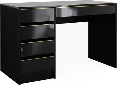 Vicco Sherry Kaptafel – 120 cm Zonder spiegel Zwart/goud