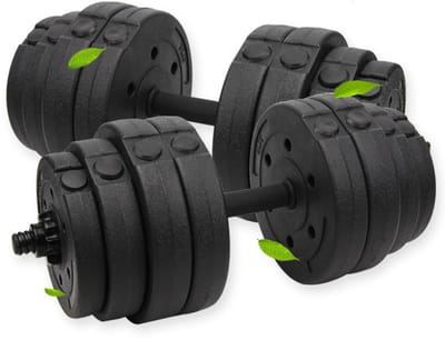 PIPIPOXER-2-in-1 halterset & Dumbbell Set , 20 kg halters, Verstelbare Halterset,Zwart