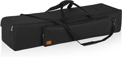 Duurzame tripod tas van nylon met schouderbanden en handvatten voor licht- en microfoonstands, 127 x 21 x 21 cm