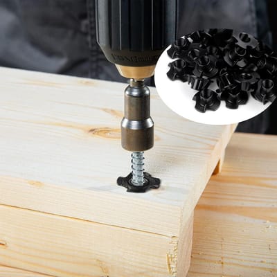 Impact Nuts M6 x 10 mm - 30 Stuks Draadinvoeren voor Hout met 4 Impactpunten - Ideaal voor Meubels, Planken en Klimgrepen