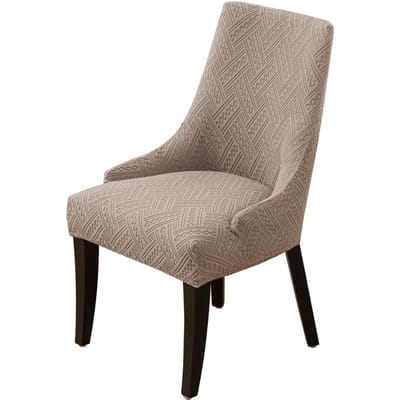 Blad Jacquard Effen Kleur Fauteuilhoes Huis Banket Europees en Amerikaans Vormige Stoelhoes Nieuwe Gebreide Stoelhoes 46*46*51cm gray