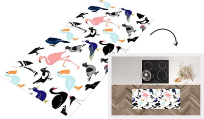Keukenloper - Loper keuken - Patronen - Vogel - Flamingo - 120x50 cm - Keukenloper vinyl